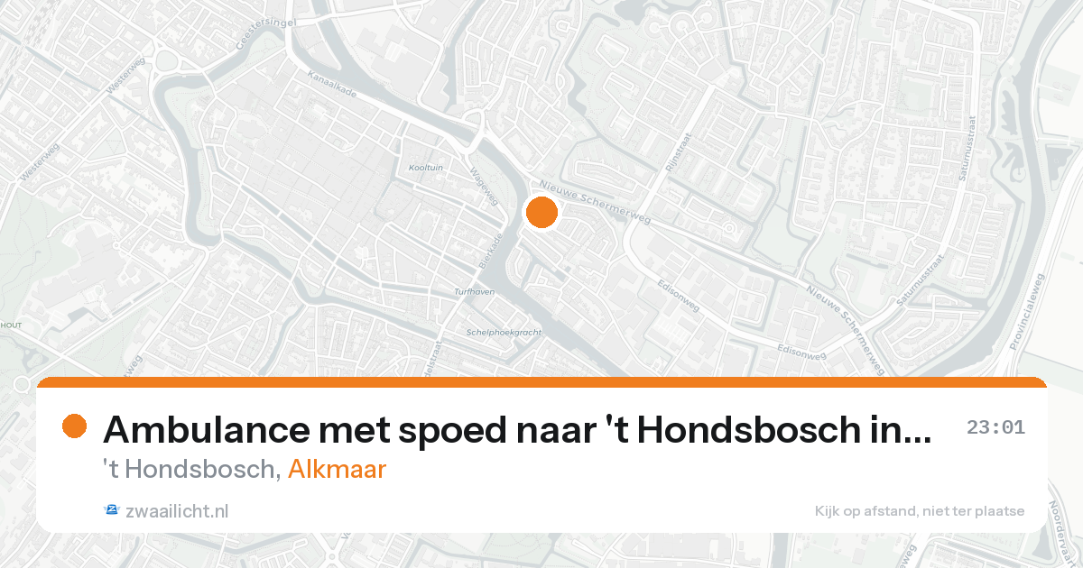 Ambulance met spoed naar 't Hondsbosch in Alkmaar — 20 aug 2026