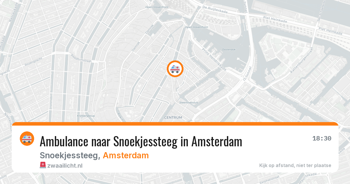 Ambulance naar Snoekjessteeg in Amsterdam — 30 mrt 2026