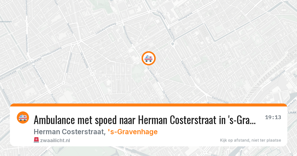 Ambulance met spoed naar Herman Costerstraat in 's-Gravenhage — 10 apr 2026