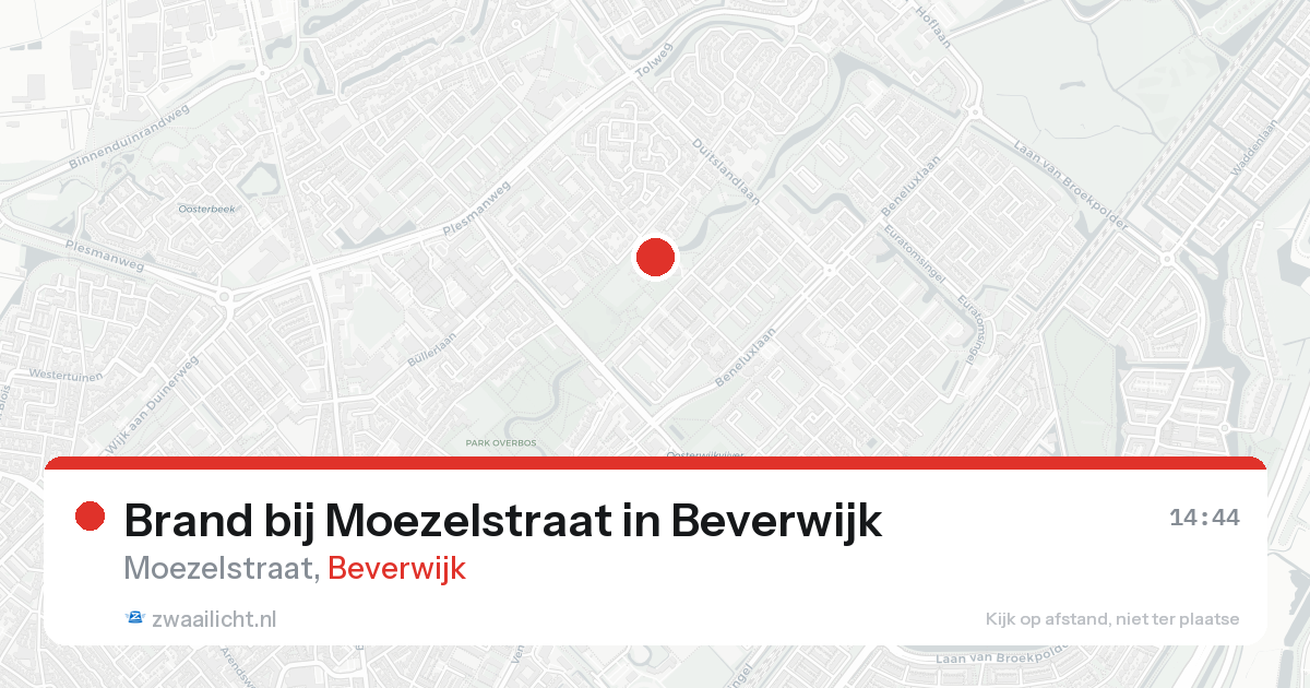 Brand bij Moezelstraat in Beverwijk — 23 aug 2026