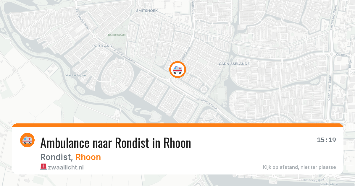 Ambulance naar Rondist in Rhoon — 21 jun 2026