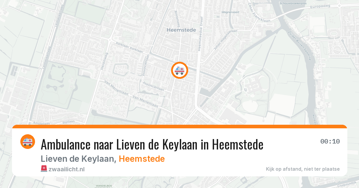 Ambulance naar Lieven de Keylaan in Heemstede — 19 jul 2026