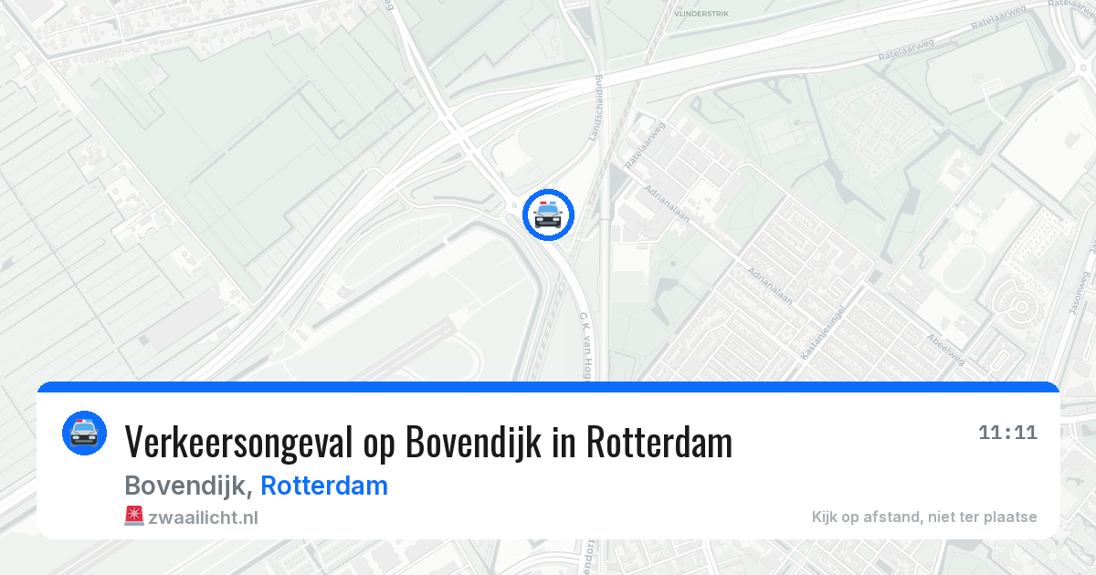 Verkeersongeval op Bovendijk in Rotterdam — 30 mei 2026