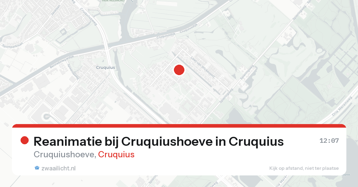 Reanimatie bij Cruquiushoeve in Cruquius — 22 aug 2026