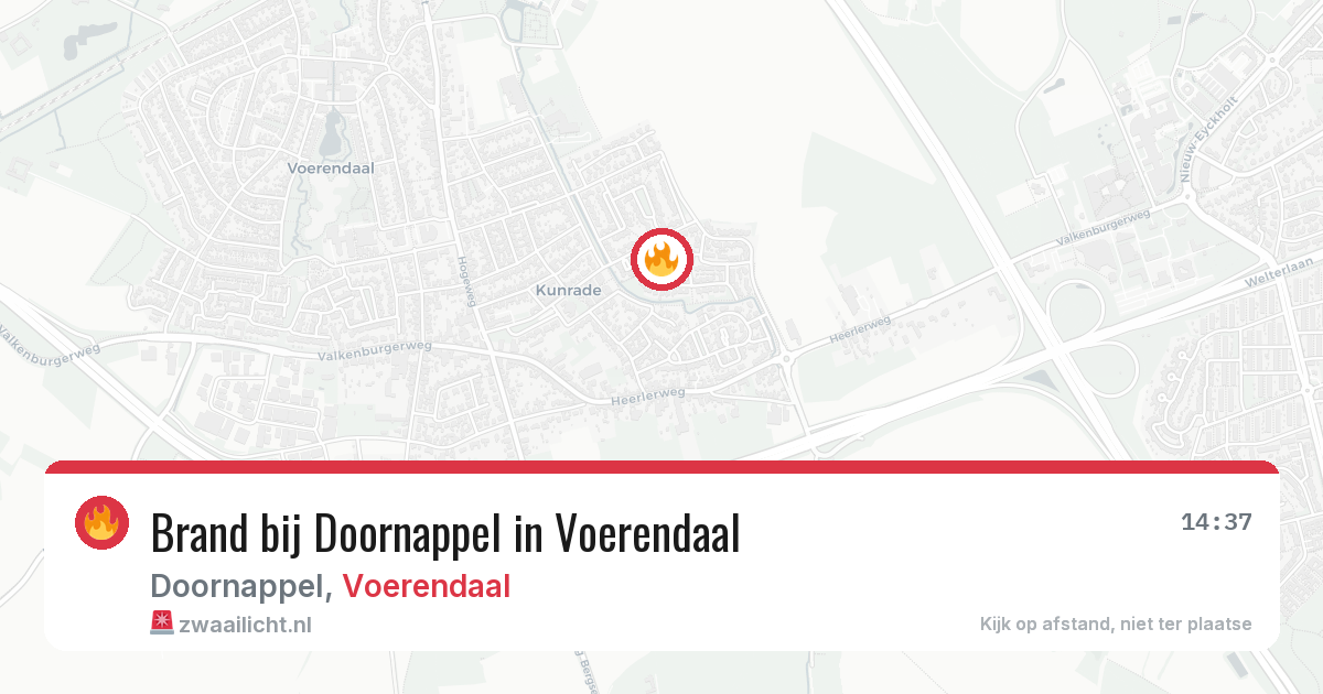 Brand bij Doornappel in Voerendaal — 30 mei 2026