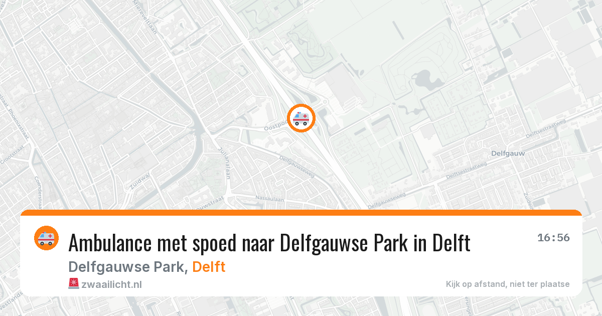 Ambulance met spoed naar Delfgauwse Park in Delft — 24 jul 2026