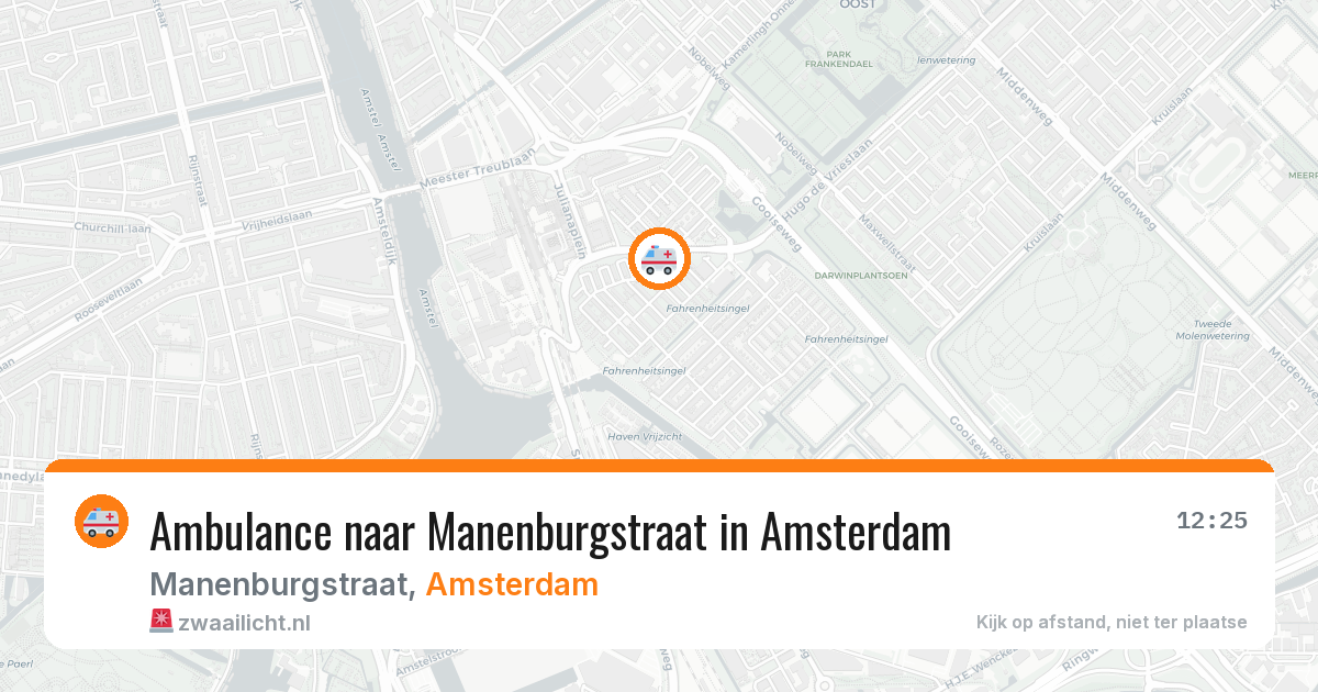 Ambulance naar Manenburgstraat in Amsterdam — 4 aug 2026