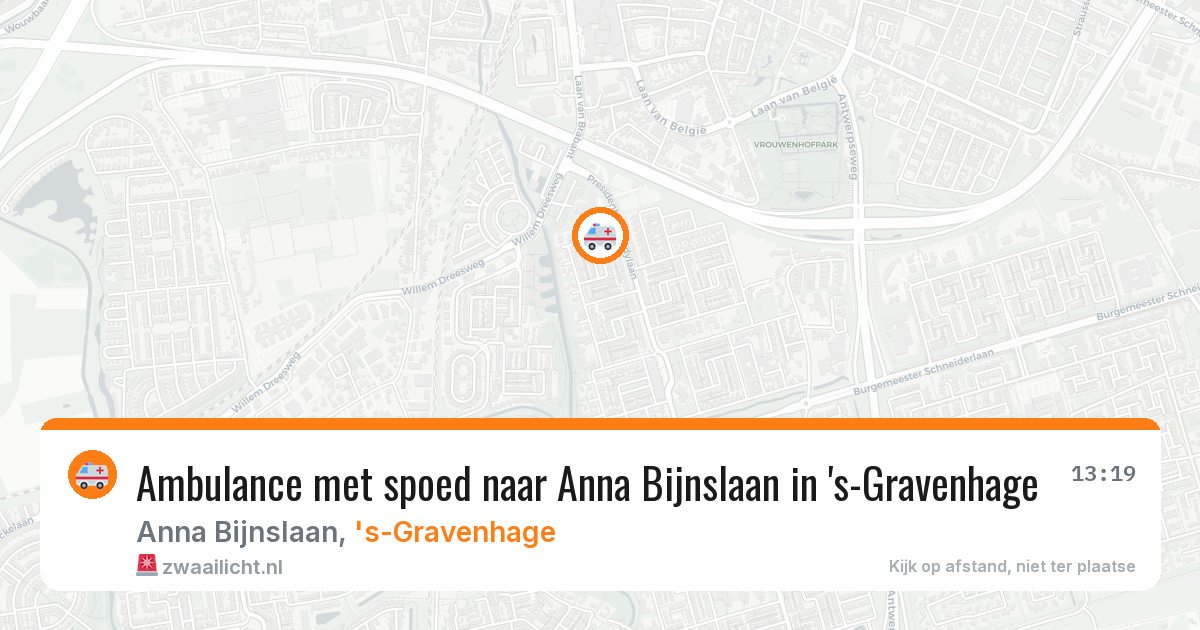 Ambulance met spoed naar Anna Bijnslaan in 's-Gravenhage — 3 apr 2026