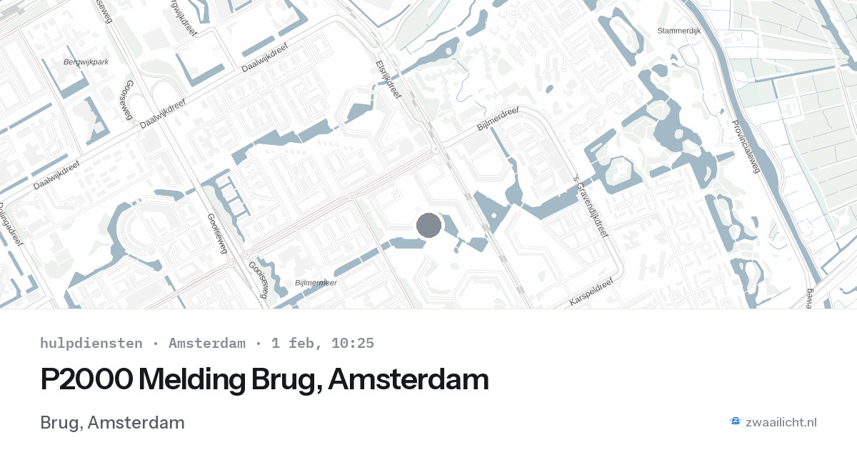 P2000 Melding Brug, Amsterdam — 1 feb 2026