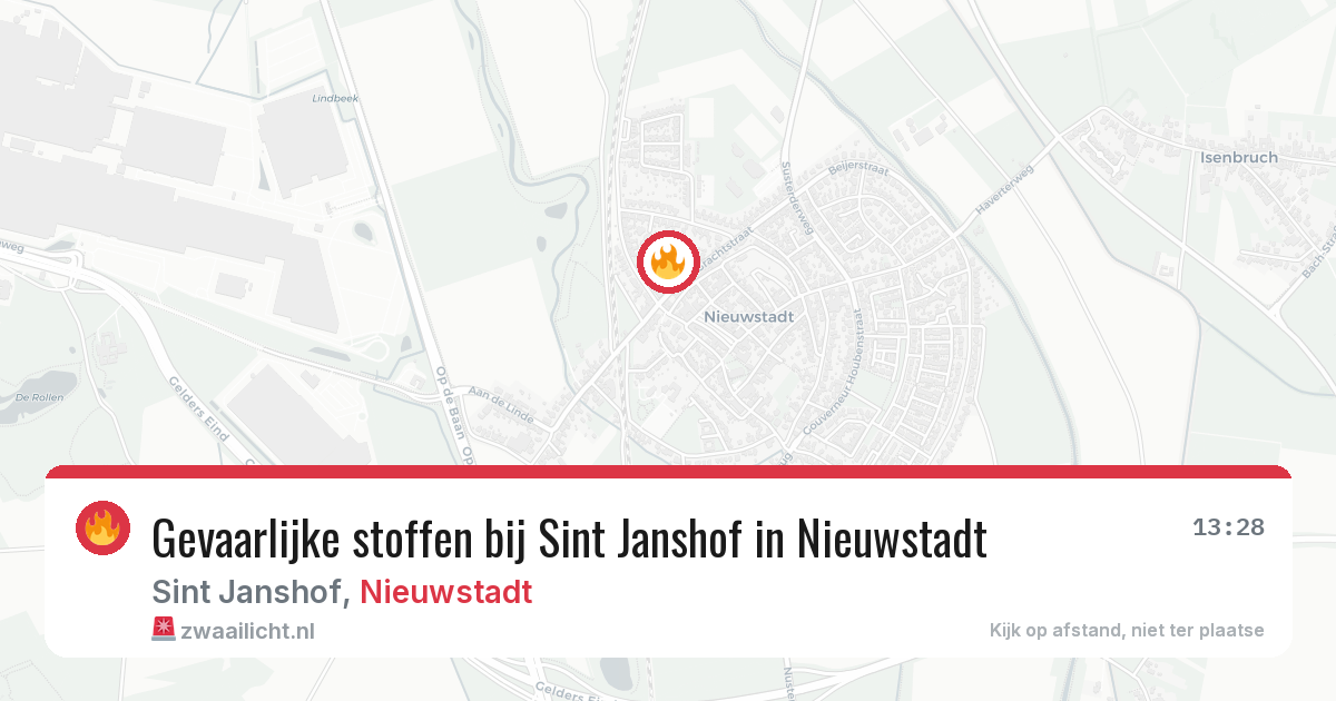 Gevaarlijke stoffen bij Sint Janshof in Nieuwstadt — 1 jun 2026