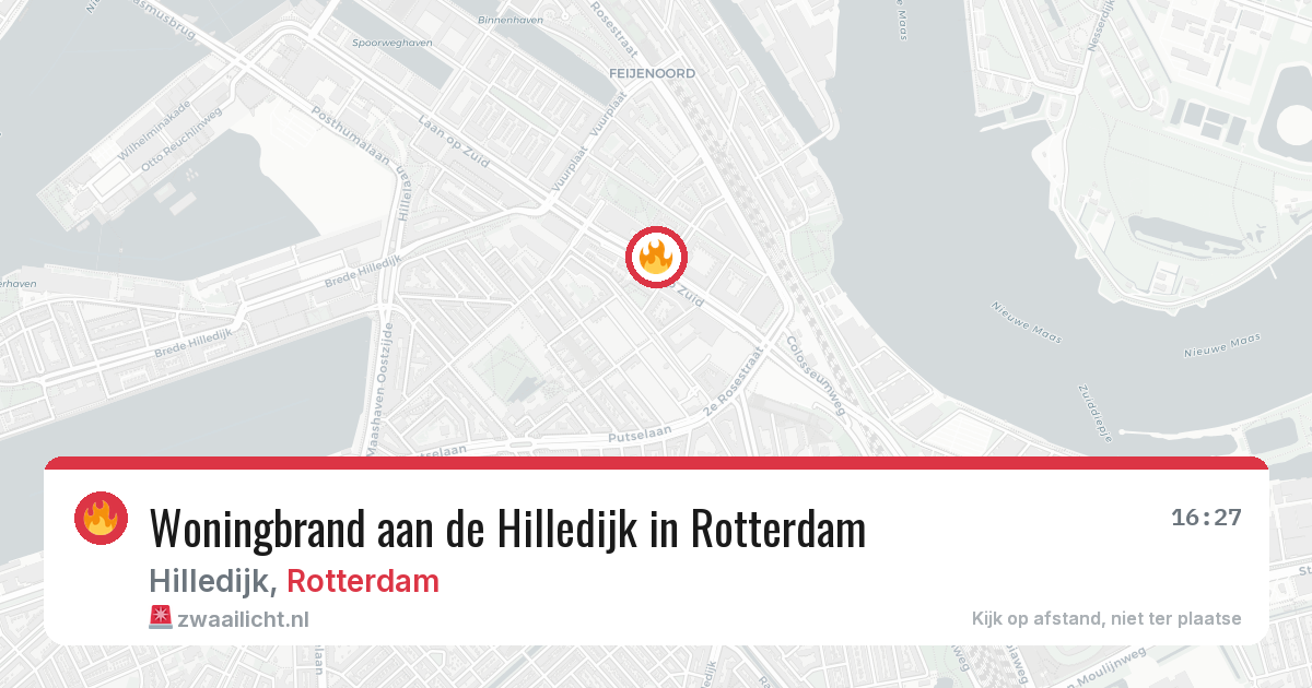 Woningbrand aan de Hilledijk in Rotterdam — 29 jul 2026