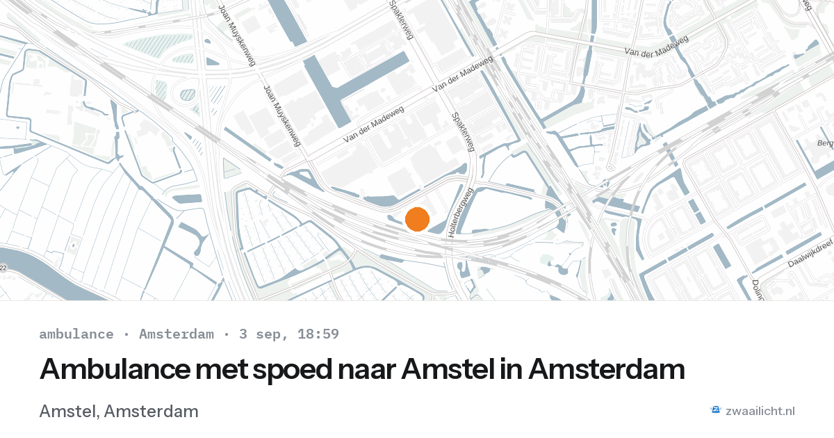 Ambulance met spoed naar Amstel in Amsterdam — 3 sep 2026