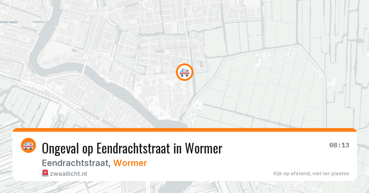 Ongeval op Eendrachtstraat in Wormer — 30 mrt 2026