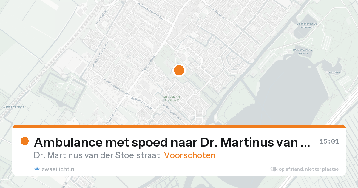 Ambulance met spoed naar Dr. Martinus van der Stoelstraat in Voorschoten — 23 aug 2026