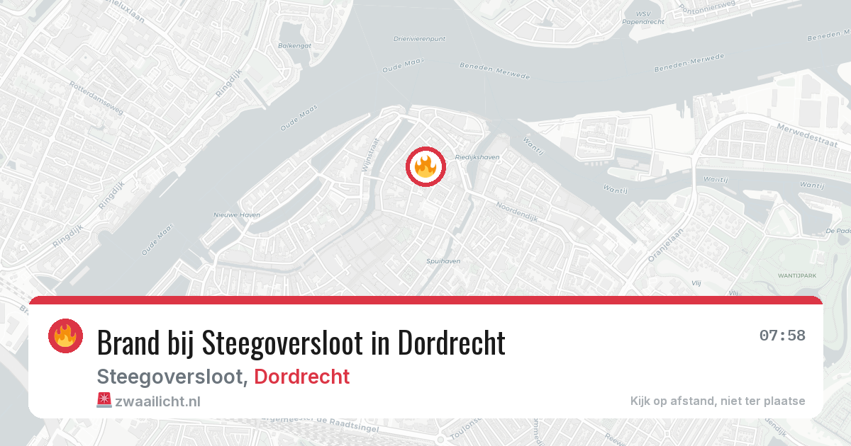Brand bij Steegoversloot in Dordrecht — 17 mrt 2026