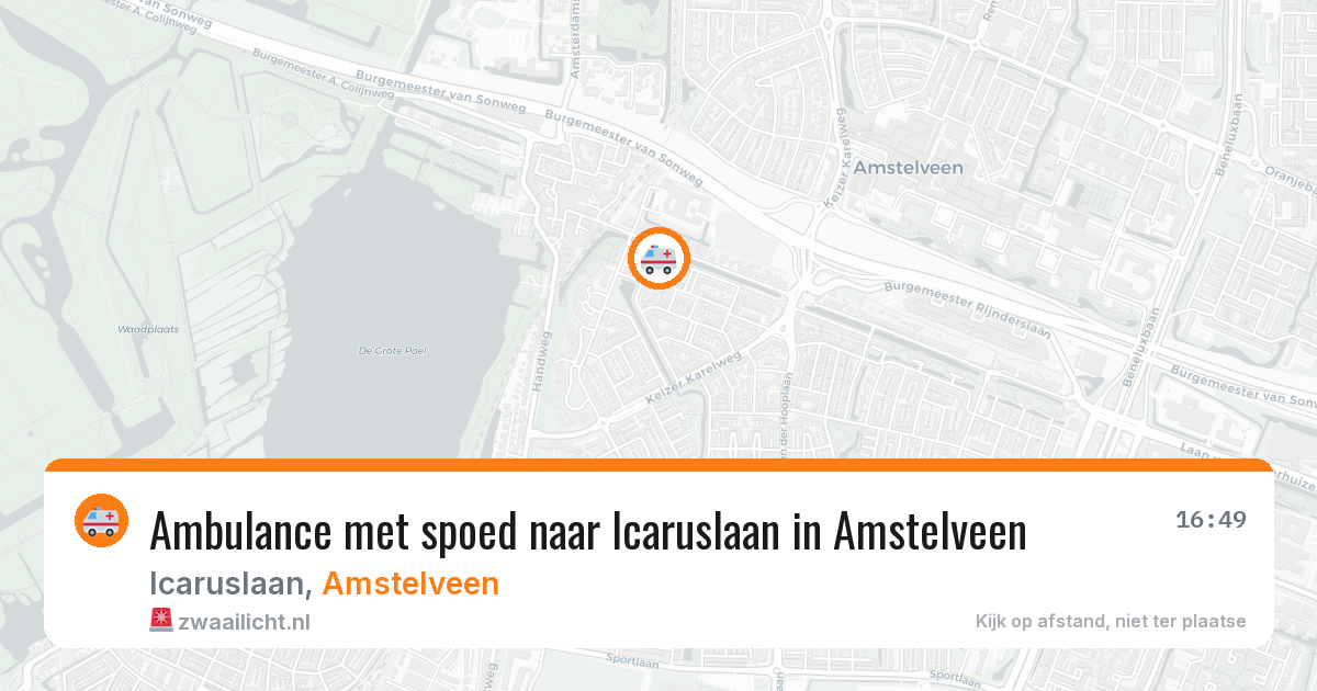 Ambulance met spoed naar Icaruslaan in Amstelveen — 7 mei 2026
