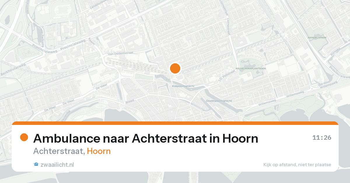 Ambulance naar Achterstraat in Hoorn — 18 aug 2026