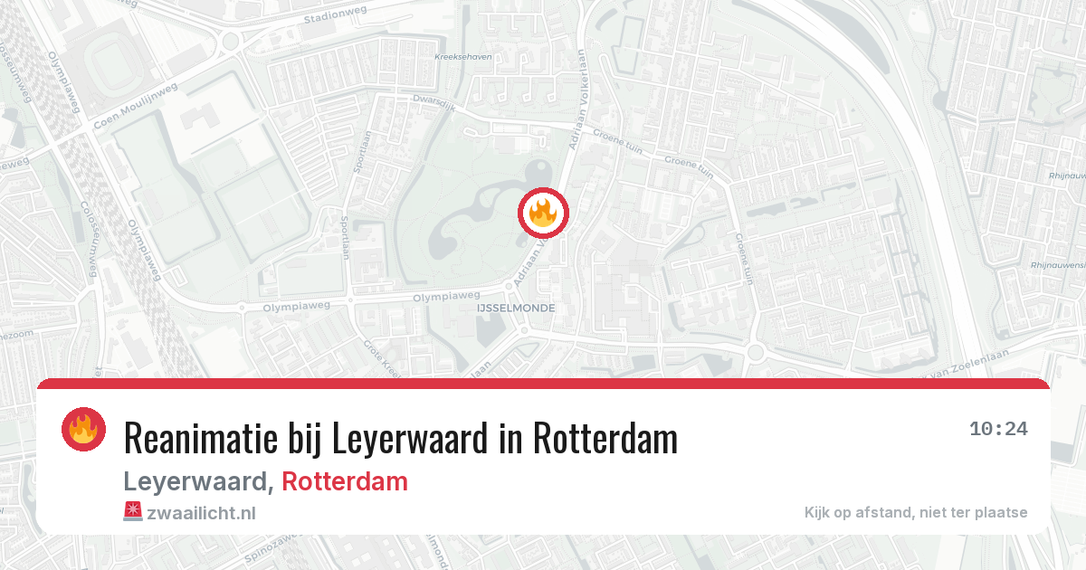 Reanimatie bij Leyerwaard in Rotterdam — 11 mrt 2026