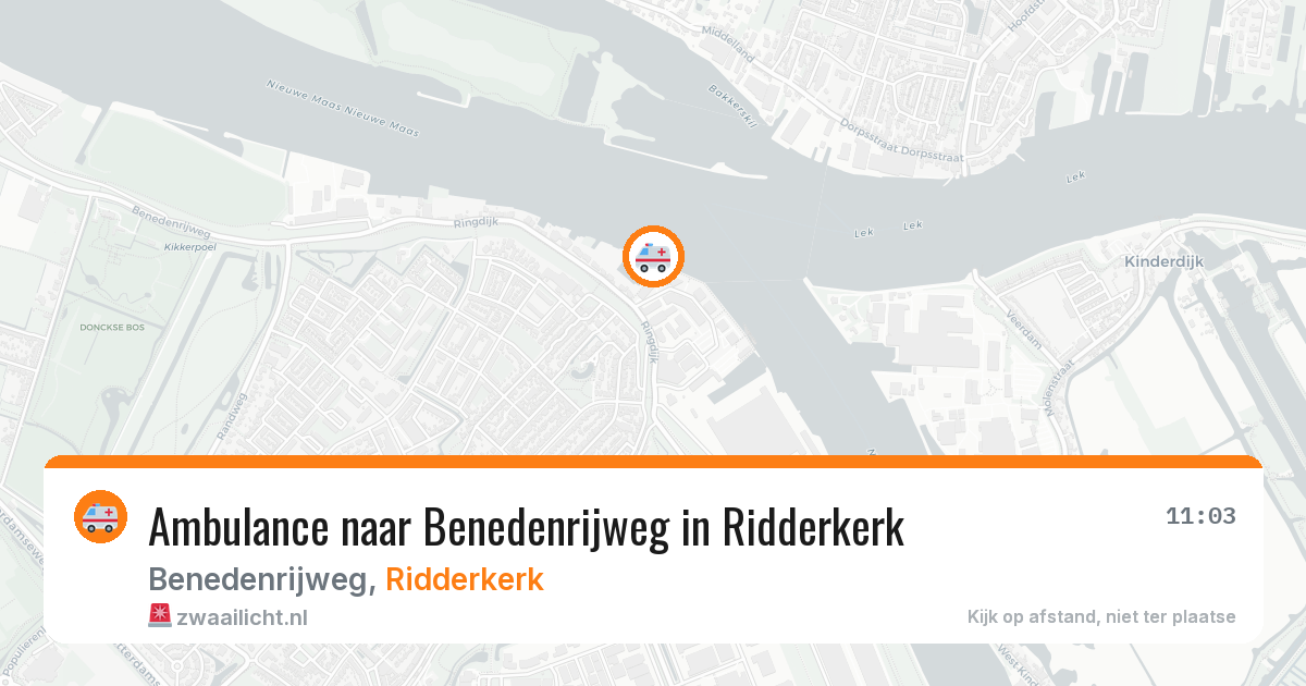 Ambulance naar Benedenrijweg in Ridderkerk — 28 mrt 2026