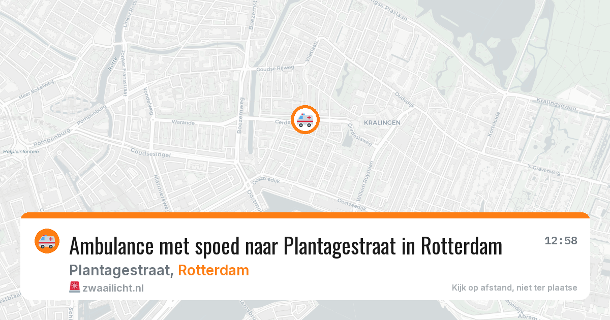 Ambulance met spoed naar Plantagestraat in Rotterdam — 1 apr 2026