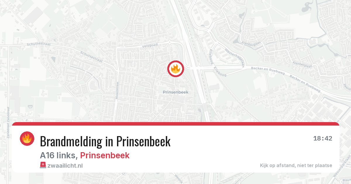 Brandmelding in Prinsenbeek — 2 jul 2026