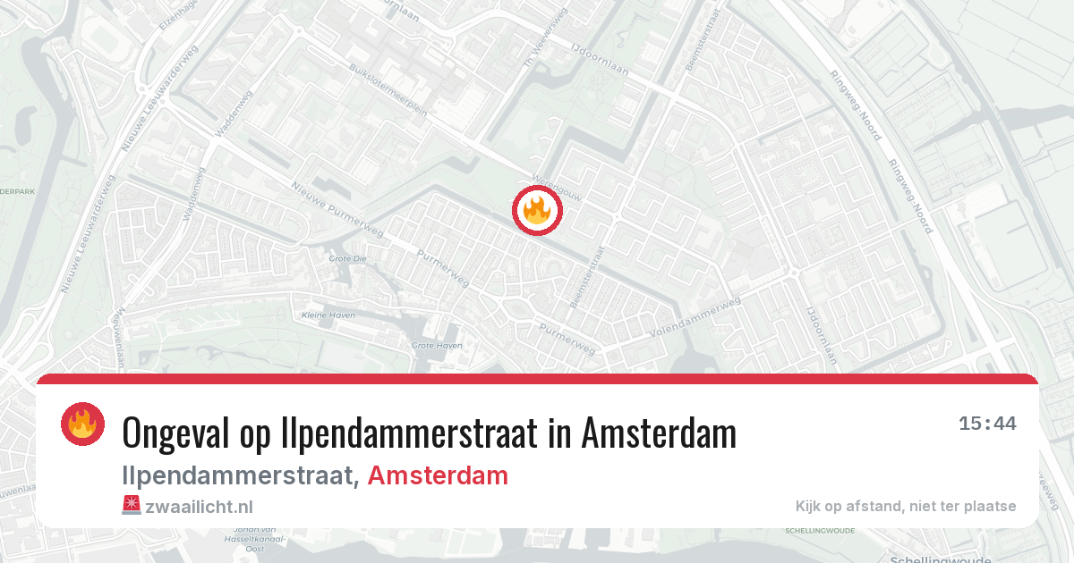 Ongeval op Ilpendammerstraat in Amsterdam — 16 mrt 2026