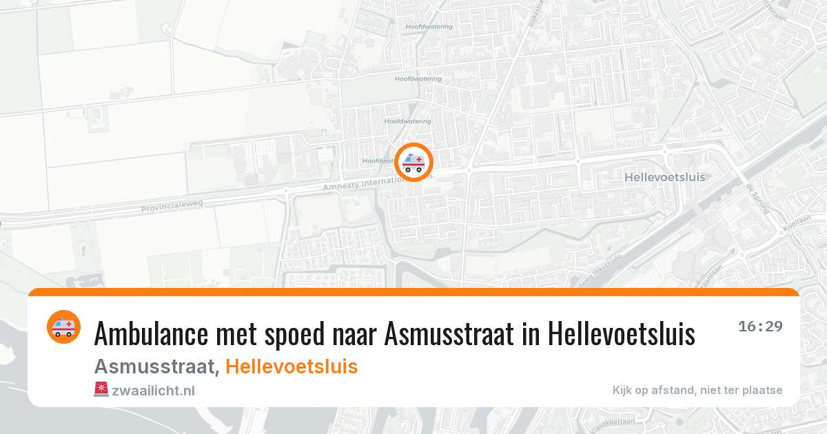 Ambulance met spoed naar Asmusstraat in Hellevoetsluis — 31 jul 2026