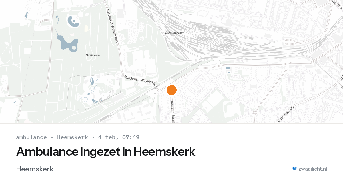 Ambulance ingezet in Heemskerk — 4 feb 2026