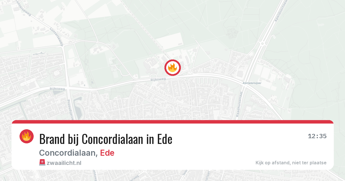 Brand bij Concordialaan in Ede — 11 apr 2026