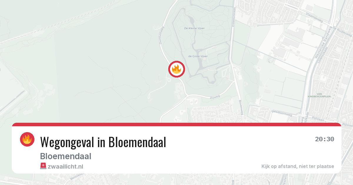 Wegongeval in Bloemendaal — 24 mei 2026