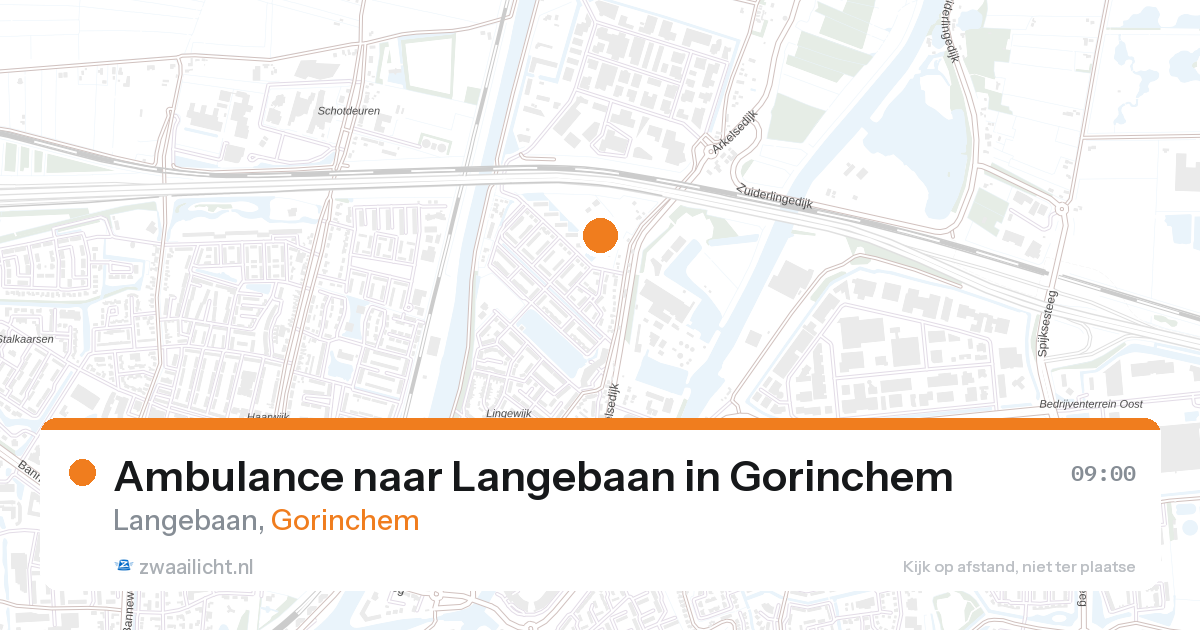 Ambulance naar Langebaan in Gorinchem — 31 mrt 2026