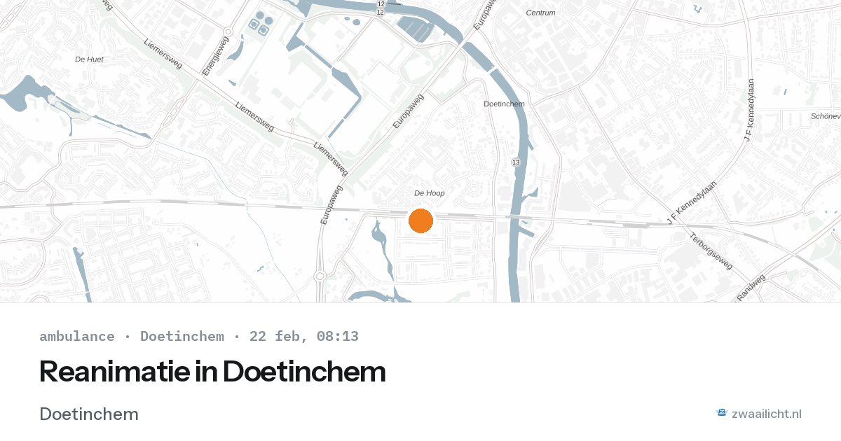 Reanimatie in Doetinchem — 22 feb 2026