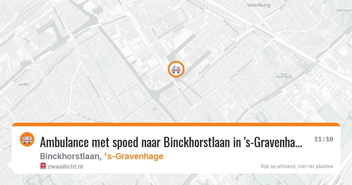 Ambulance met spoed naar Binckhorstlaan in 's-Gravenhage — 10 mrt 2026