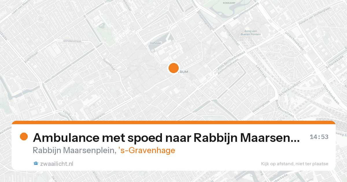 Ambulance met spoed naar Rabbijn Maarsenplein in 's-Gravenhage — 21 aug 2026