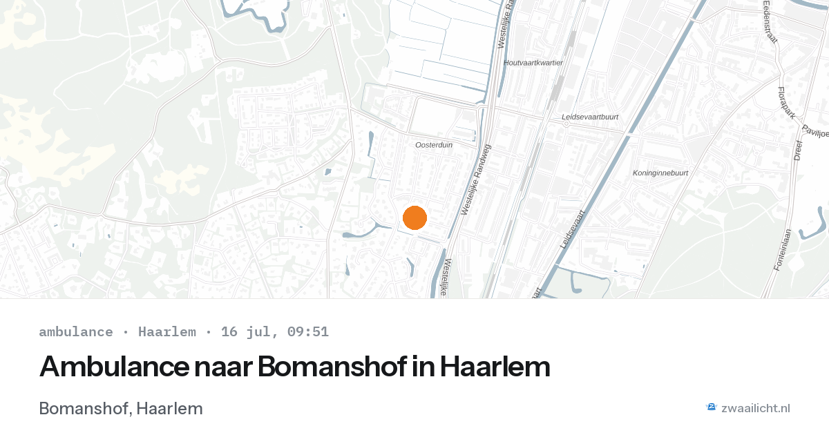 Ambulance naar Bomanshof in Haarlem — 16 jul 2026