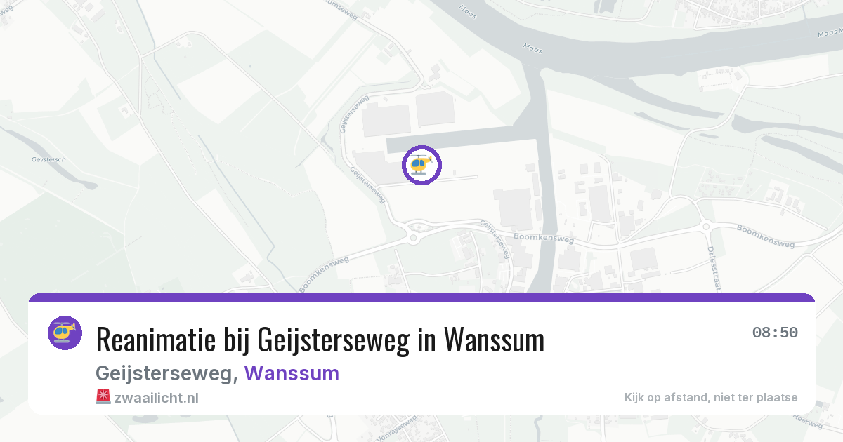 Reanimatie bij Geijsterseweg in Wanssum — 2 jul 2026