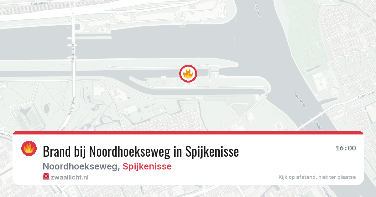 Brand bij Noordhoekseweg in Spijkenisse — 16 mrt 2026