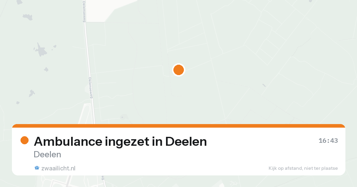 Ambulance ingezet in Deelen — 12 aug 2026