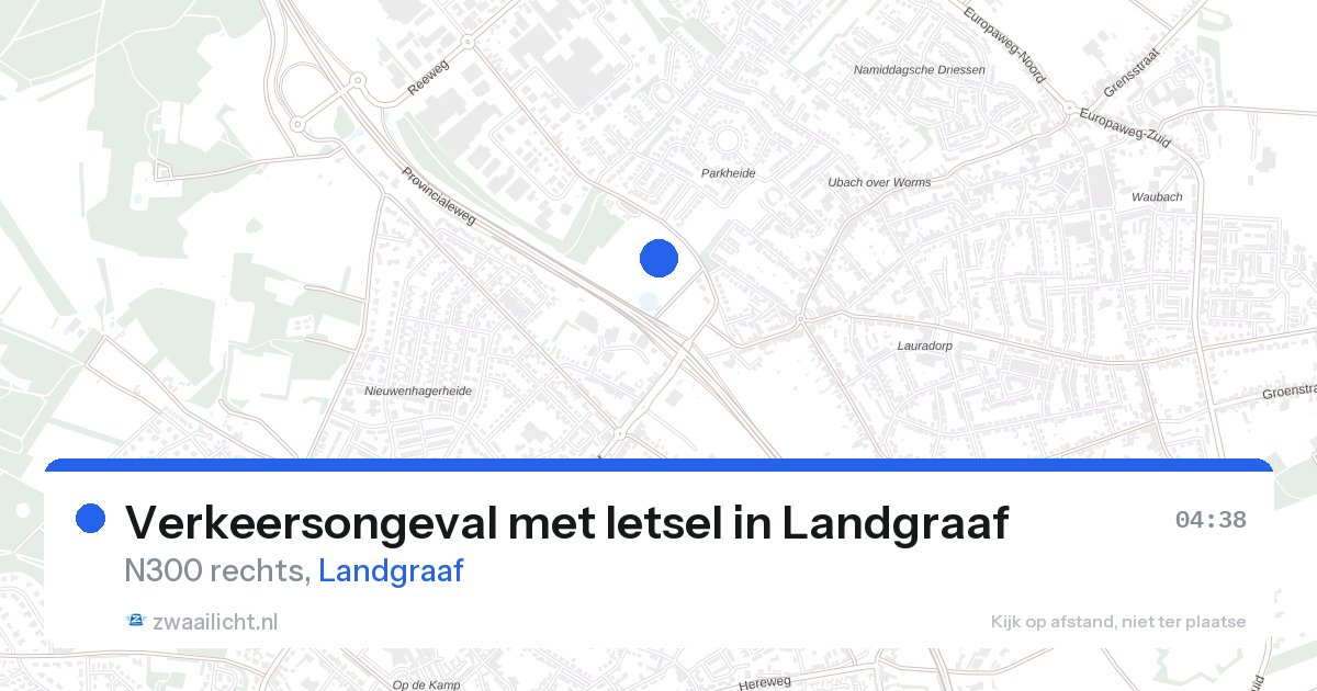 Verkeersongeval met letsel in Landgraaf — 23 aug 2026