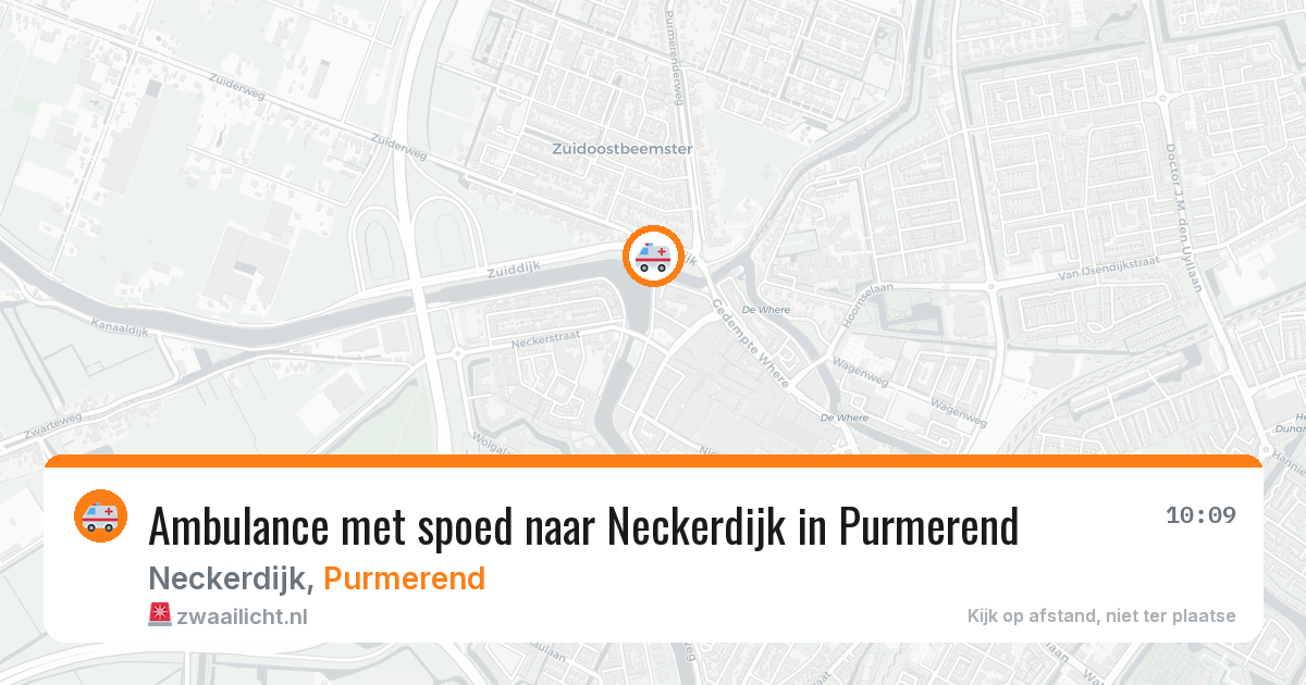 Ambulance met spoed naar Neckerdijk in Purmerend — 11 aug 2026