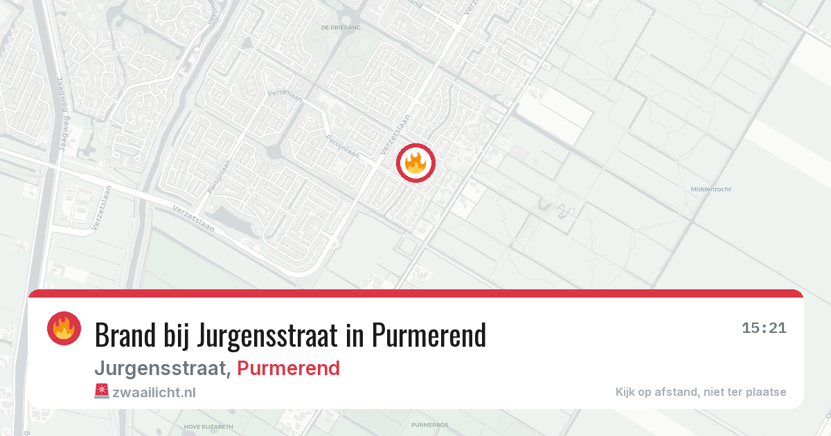 Brand bij Jurgensstraat in Purmerend — 8 jun 2026