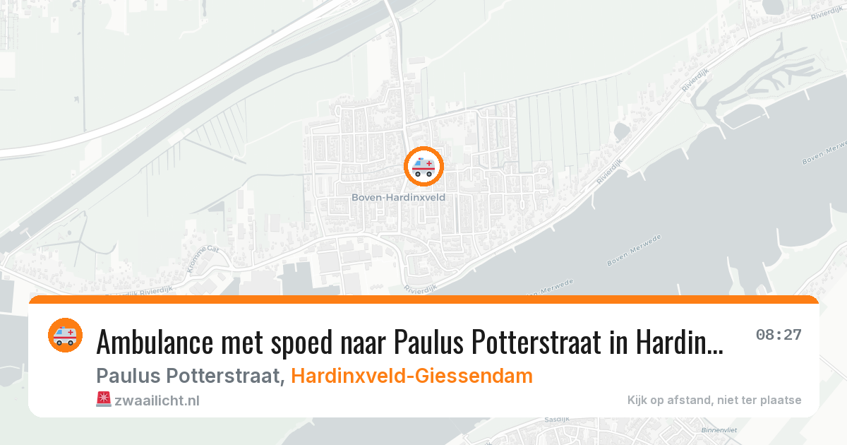 Ambulance met spoed naar Paulus Potterstraat in Hardinxveld-Giessendam — 22 jan 2026