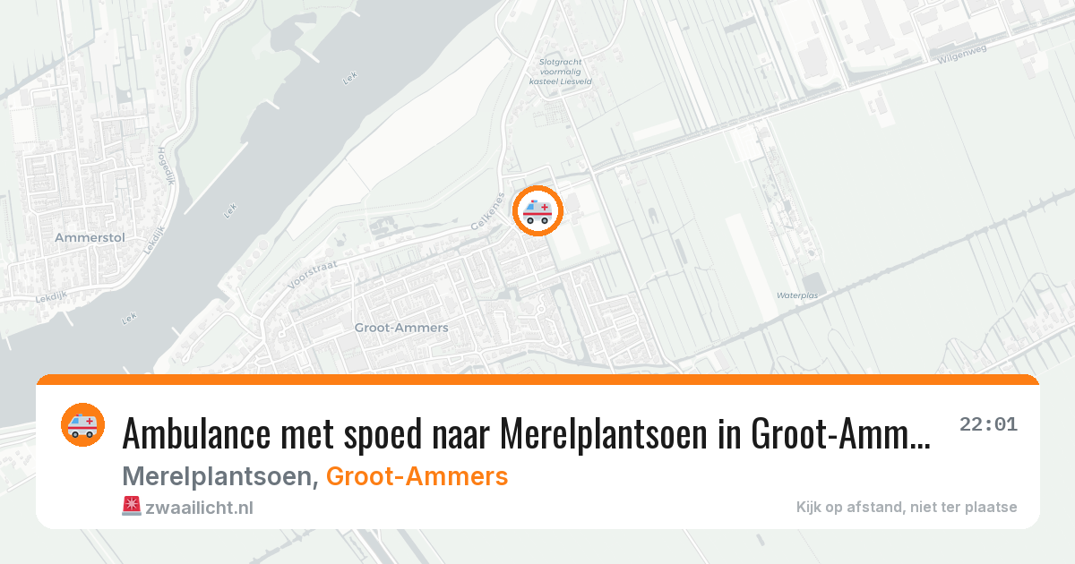 Ambulance met spoed naar Merelplantsoen in Groot-Ammers — 21 jan 2026