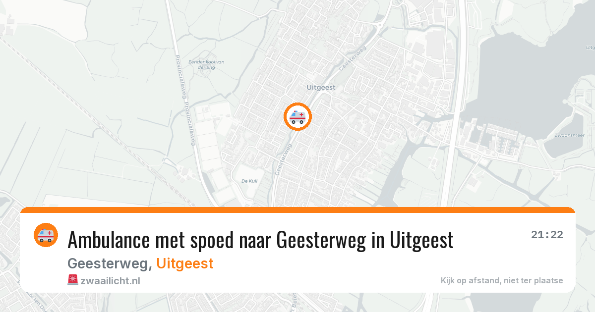 Ambulance met spoed naar Geesterweg in Uitgeest — 10 mei 2026