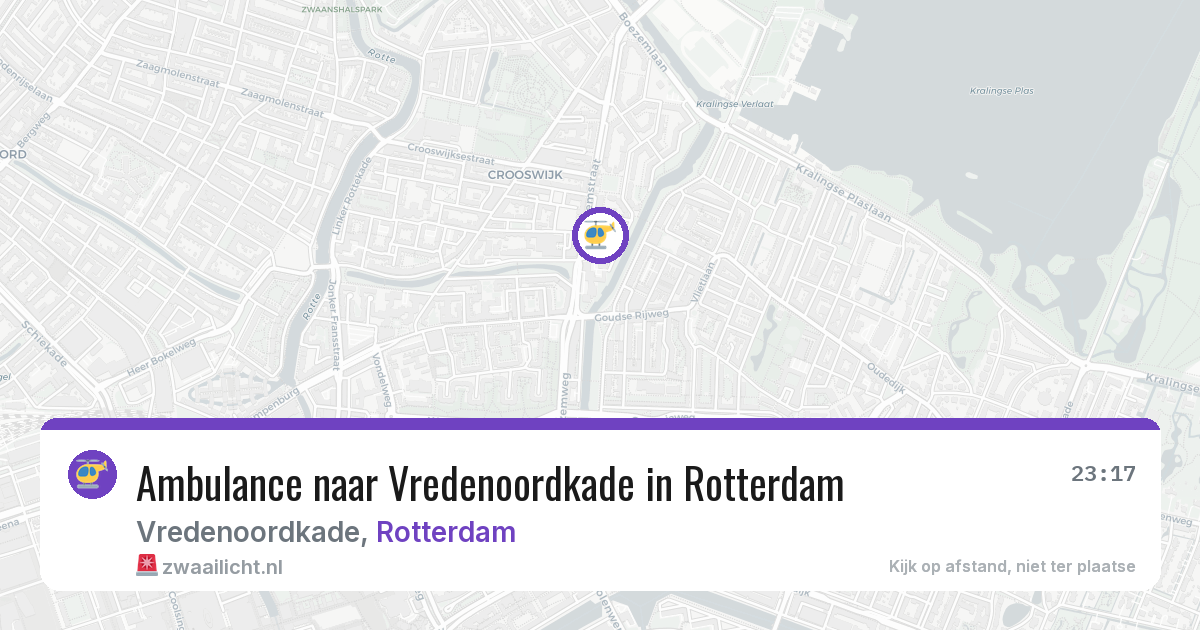 Ambulance naar Vredenoordkade in Rotterdam — 6 jun 2026