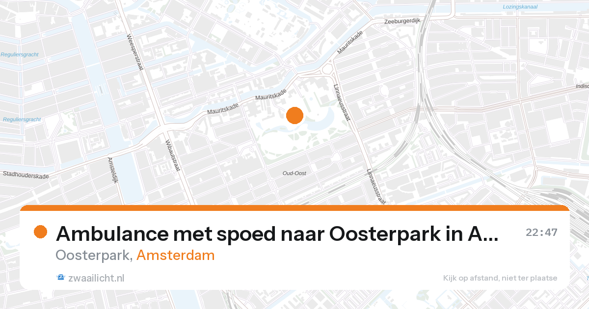 Ambulance met spoed naar Oosterpark in Amsterdam — 27 aug 2026