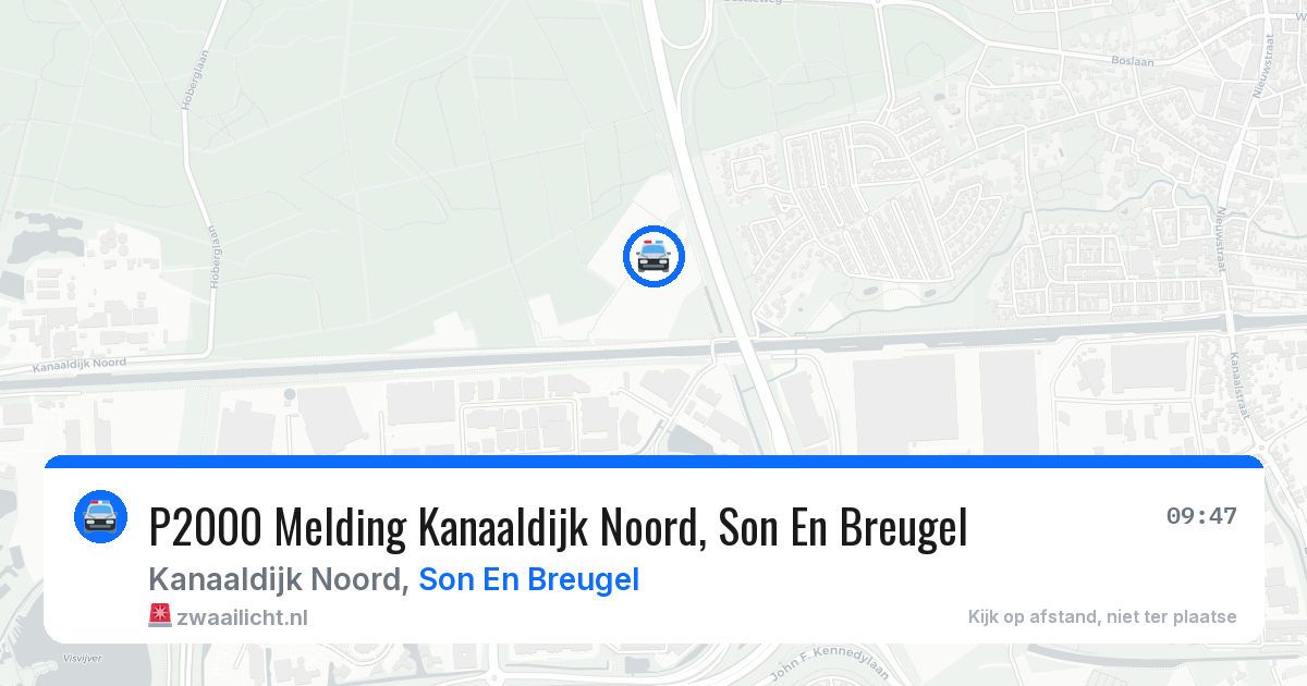 P2000 Melding Kanaaldijk Noord, Son En Breugel — 21 mrt 2026
