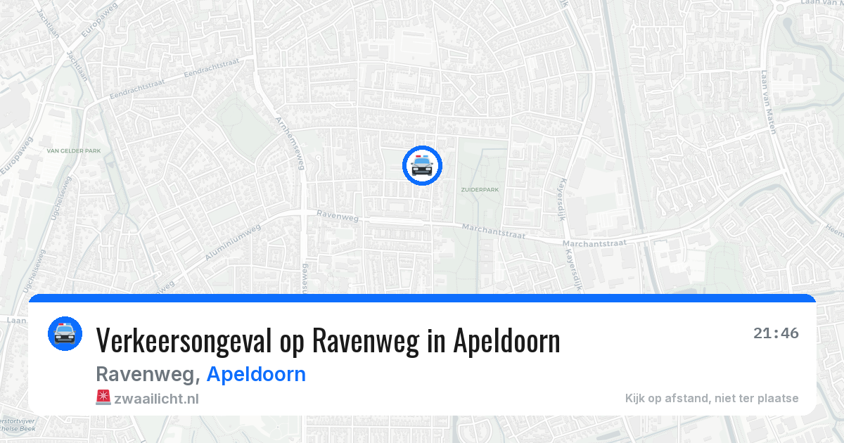 Verkeersongeval op Ravenweg in Apeldoorn — 10 apr 2026