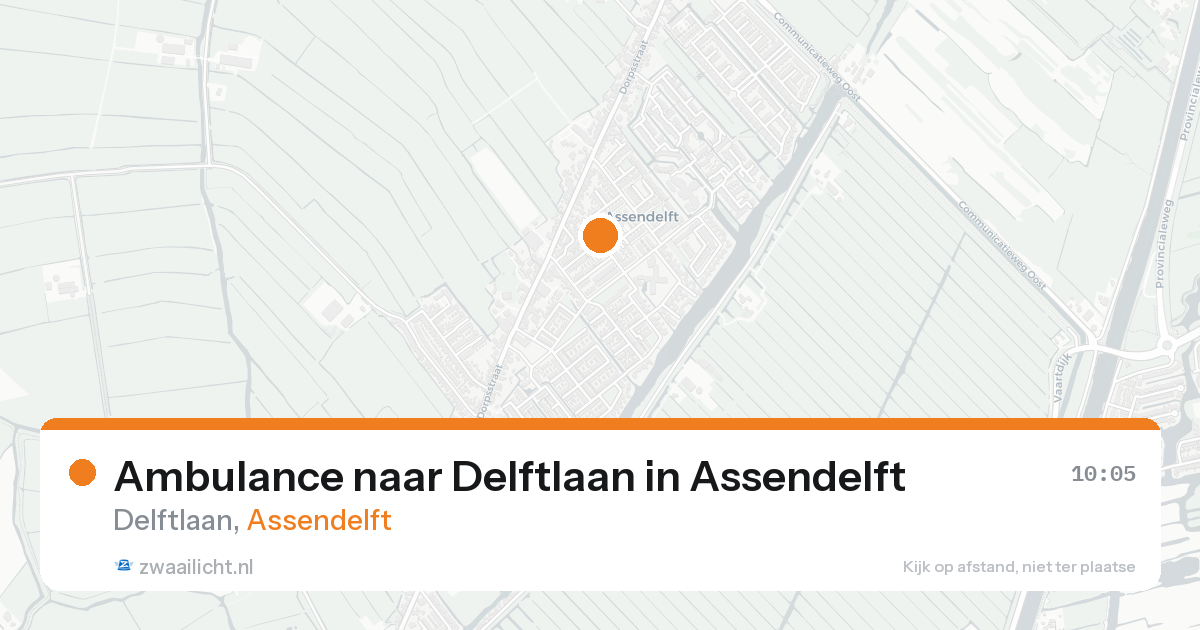 Ambulance naar Delftlaan in Assendelft — 19 aug 2026