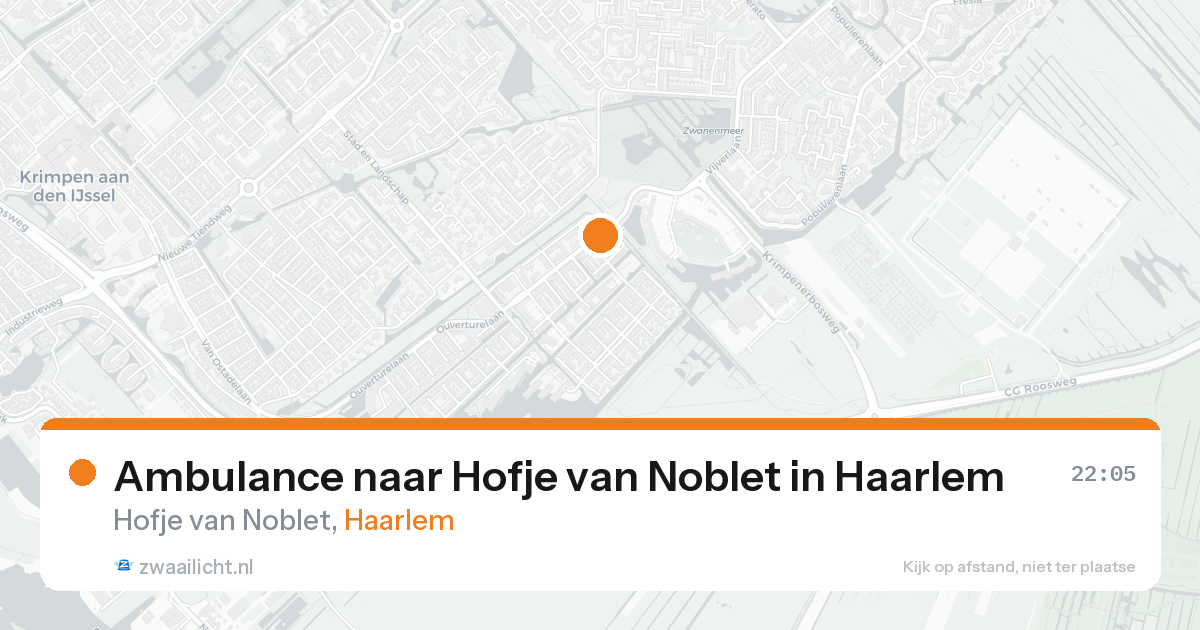 Ambulance naar Hofje van Noblet in Haarlem — 15 aug 2026